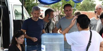 Rogelio Frigerio y Mauricio Davico recorren las zonas inundadas de Gualeguaychú
