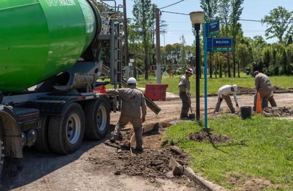 Nueva obra de cordón cuneta en Soldini