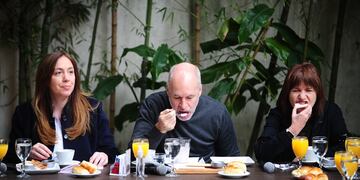 PASO 2021: Desayuno de Juntos por el Cambio en el barrio porteño de Belgrano.