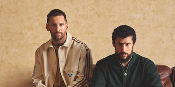 El capitán de la selección argentina y el cantante puertorriqueño se reunieron a pedido de Adidas.