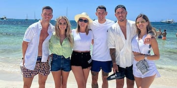 Ángel Di María se despidió de sus vacaciones junto a Gio Lo Celso y Leandro Paredes