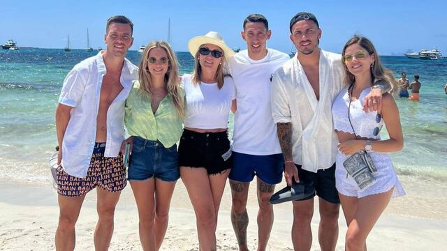 Ángel Di María se despidió de sus vacaciones junto a Gio Lo Celso y Leandro Paredes