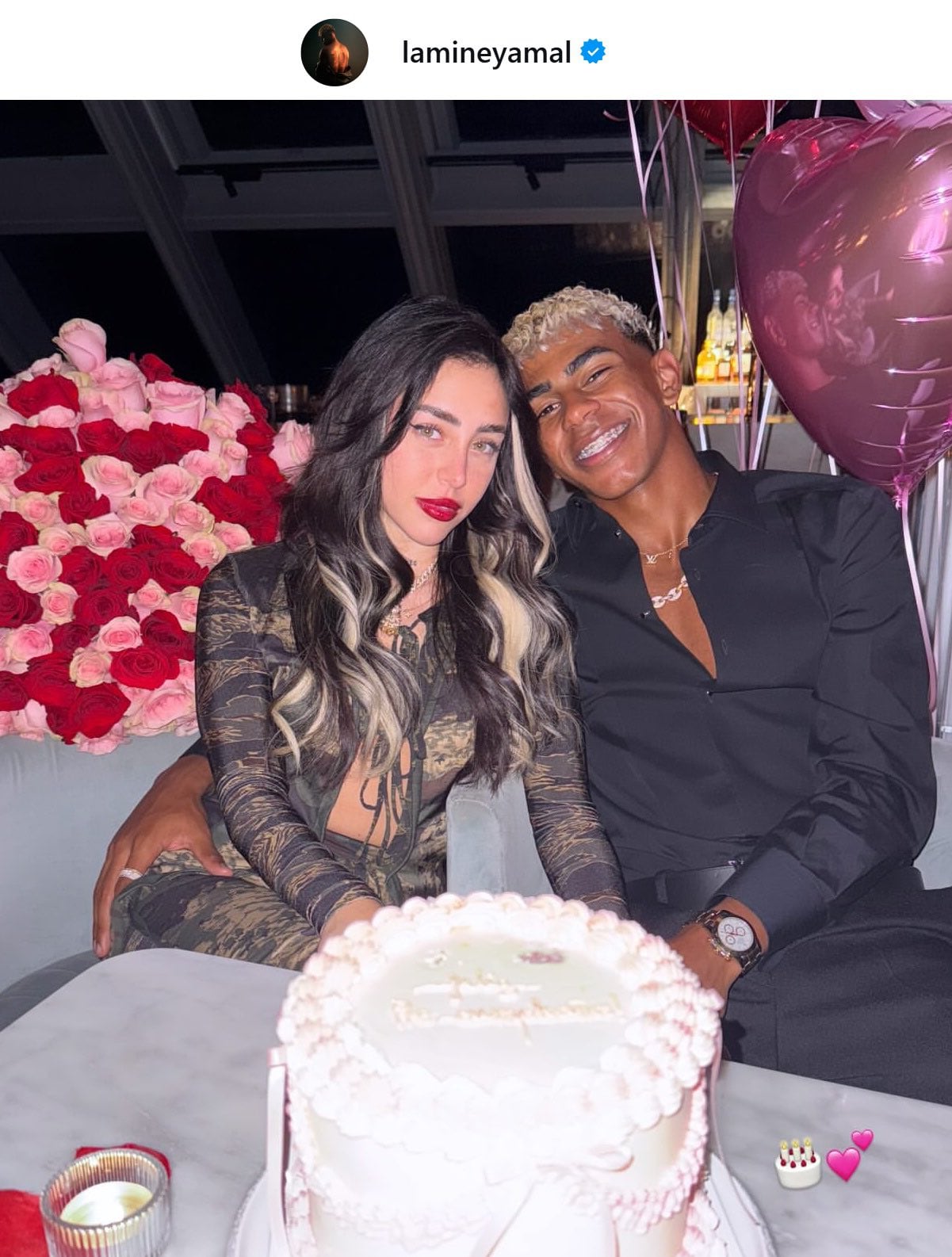 La foto que compartió Lamine Yamal por el cumpleaños de Nicki Nicole.