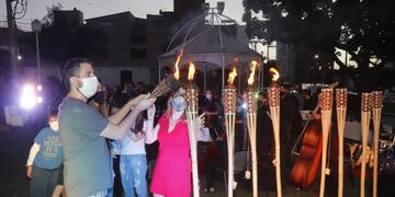 Encendido de la "4° vela de Jánuca" este domingo en Carlos Paz.
