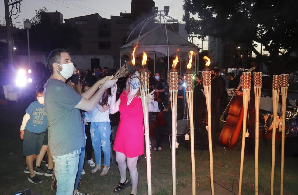 La comunidad judía encendió su “4° vela de Jánuca” en Carlos Paz
