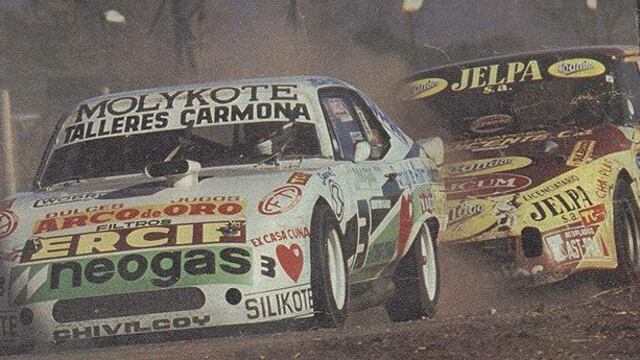 Foto del Turismo Carretera de 1986, en el Cabalén. Victoria de Emilio Satriano.