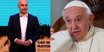 El papa Francisco le envió una carta a Rodríguez Larreta en el marco de la Cumbre de Alcaldes. Foto: Los Andes.