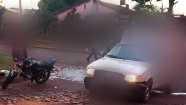 Tras un accidente vial, un individuo terminó herido en Oberá.