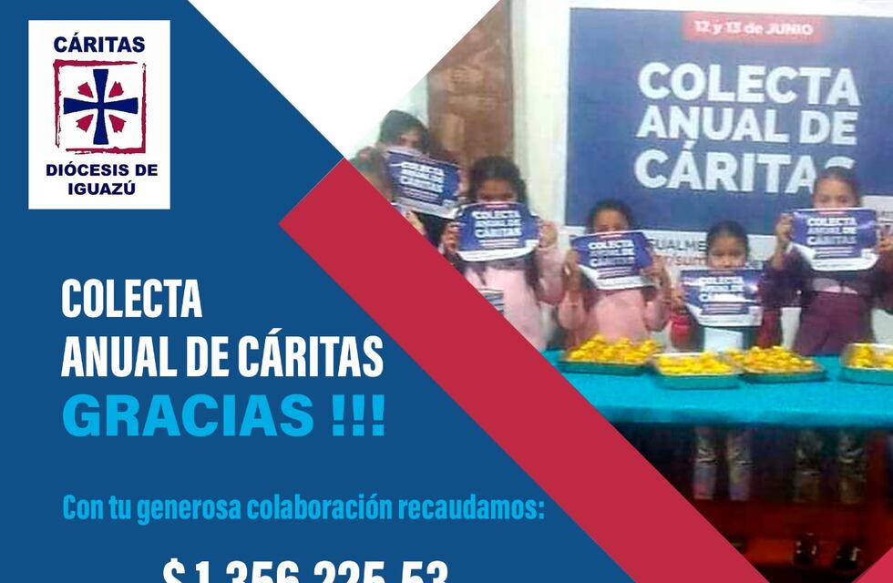 La colecta anual 2021 de Cáritas superó el 100% a la del año pasado