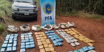 Incautan 150 kilos de marihuana tras un operativo en Puerto Esperanza.