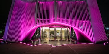 Iluminan a la Legislatura de violeta en el mes de la mujer. (Legislatura de Córdoba)