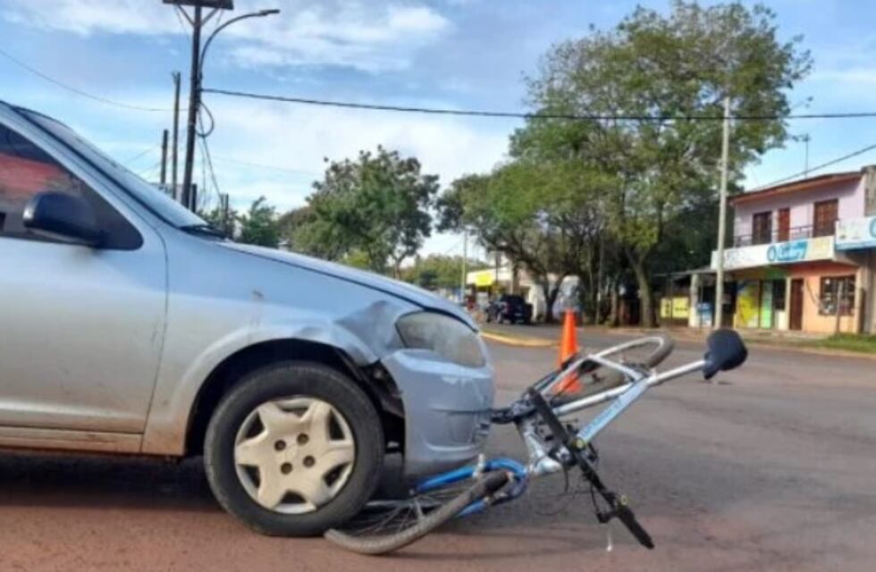 Accidente vial en Posadas: un ciclista lesionado