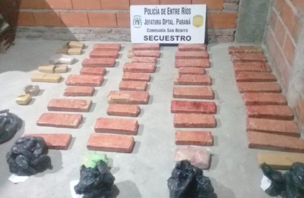 Acudieron por violencia de género y secuestraron 47 kilos de marihuana