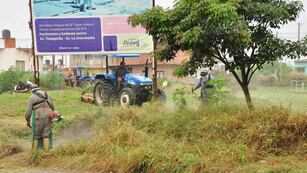 El intendente Raúl Jorge dijo que es fundamental "trabajar en espacios públicos en mal estado" para luchar contra el mosquito transmisor del dengue.