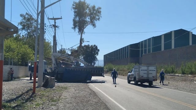 El accidente se produjo en la entrada de la fábrica Cattorini, en Chimbas.