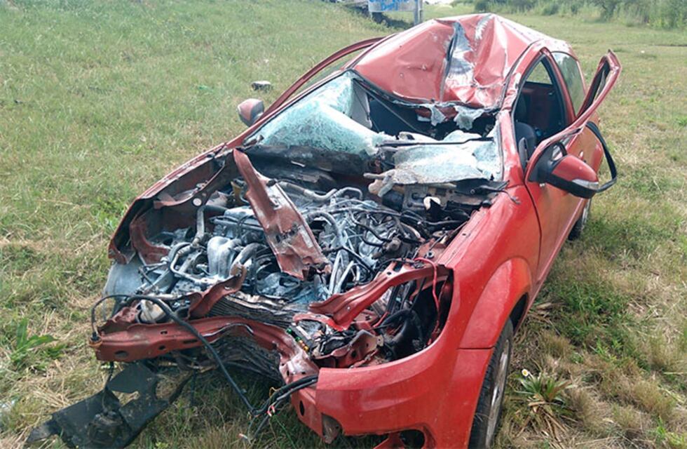 Ruta 12: despistó y chocó contra el guardarrail, sufrió heridas