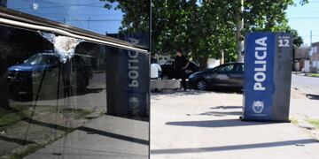 En la seccional de Casilda y Solís detectaron al menos 15 impactos de proyectiles.