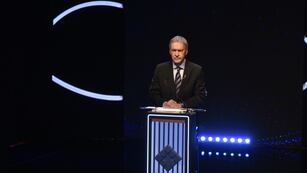 Debate presidencial 2023 en la UBA: Juan Schiaretti, candidato de Hacemos por Nuestro País.