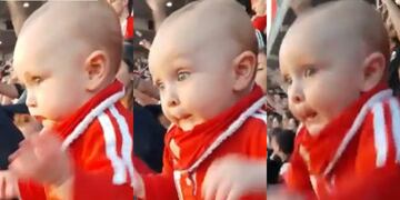 El bebé de Estudiantes que revolucionó las redes y causó ternura.