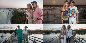 Varios famosos visitaron las Cataratas del Iguazú.