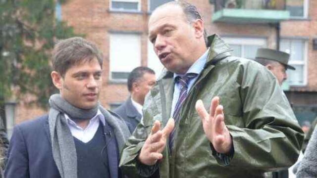 Sergio Berni, Axel Kicillof y el intendente de San Nicolás entrecruzaron palabras ante la presentación de nuevos patrulleros para la ciudad. Foto: La Voz/Archivo.