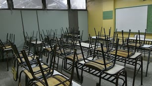 Un aula vacía (Orlando Pelichotti / Los Andes). Imagen ilustrativa.
