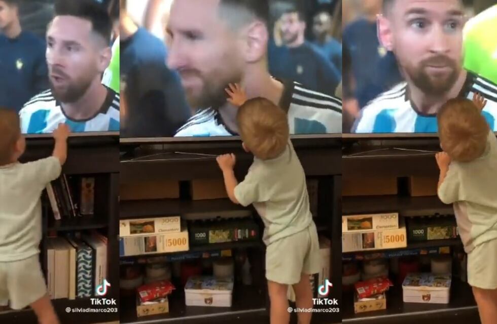 “Mirame Messi”: la tierna reacción de un pequeño de 3 años al ver en la tele al capitán de la Selección Argentina