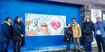 Presentaron en Ushuaia el mural por el Día Nacional del donante de órganos y tejidos
