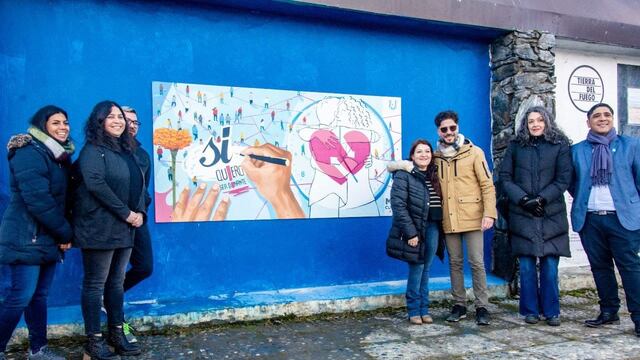 Presentaron en Ushuaia el mural por el Día Nacional del donante de órganos y tejidos