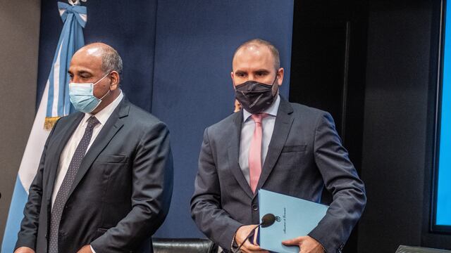 Martín Guzman Ministro de Economía junto a Juan Manzur jefe de Ministros anuncian el acuerdo con el FMI en Argentina . Foto Federico Lopez Claro
Fondo Monetario Internacional