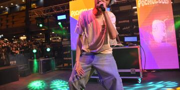 Bhavi durante su show en el Abasto.