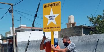 Estrella en memoria de Leandro Luque de Arroyito