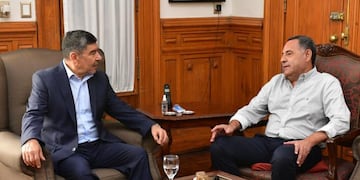El vicegobernador Miguel Acevedo y el ministro Regino Amado analizaron avances en materia laboral y económica.
