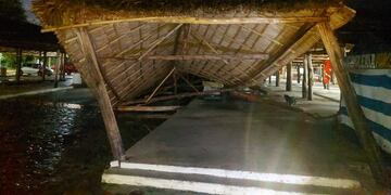 Feria de Simoca: el temporal de viento causó la caída de varios ranchos