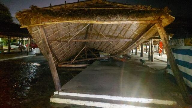 Feria de Simoca: el temporal de viento causó la caída de varios ranchos