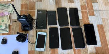 Nueve teléfonos fueron recuperados.