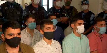 Los rugbiers acusados por el crimen de Fernando Báez Sosa.