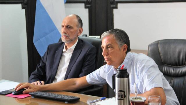 Juan Manuel Pusineri en la paritaria docente