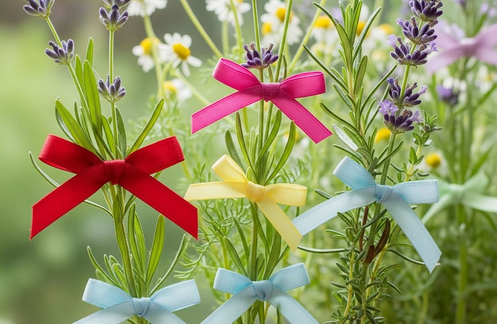 No es por moda: para qué sirve atar una cinta en el tallo de las plantas