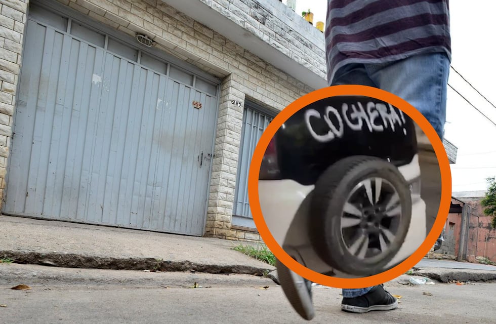 Pintaron con insultos un auto que tapó el ingreso a una cochera en Córdoba