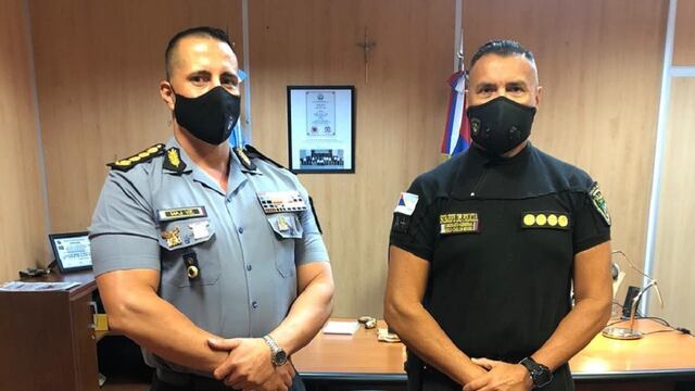 Nuevo jefe de la Policía de Misiones, Carlos Miguel Merlo y su subjefe, Víctor Eduardo Maj.