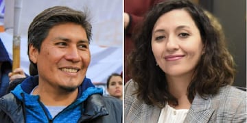 Alejandro Vilca (PTS-FITU) y Leila Chaher (UxP), diputados nacionales por Jujuy.
