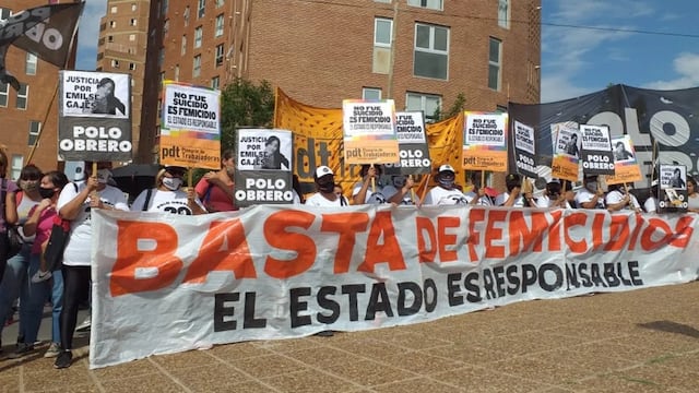 La protesta fue en sede de Tribunales II, este martes (foto de CBA24n.).