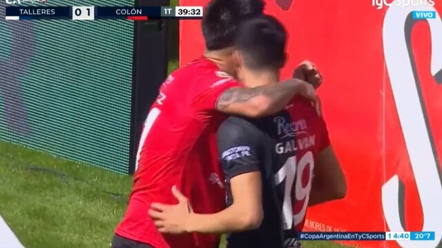 Tomás Galván metió el 1 a 0 de Colón ante Talleres en Mendoza