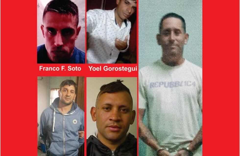 Se difunde las fotografías de los cinco fugados de la Comisaría de Tres Arroyos