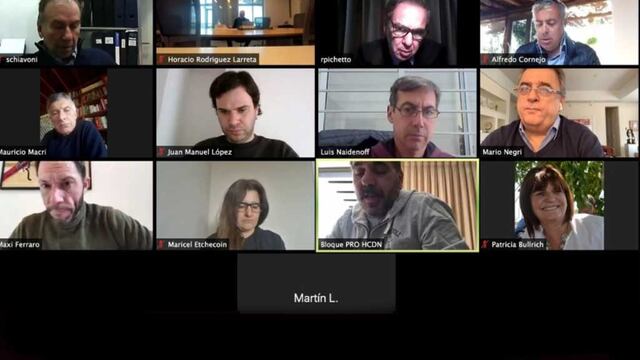 Reunión virtual de la Mesa Nacional de Juntos por el Cambio