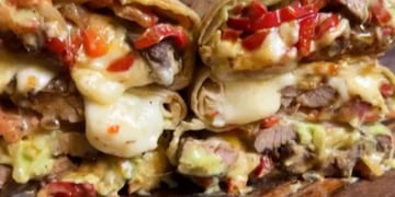 Burritos de carne y vegetales.
