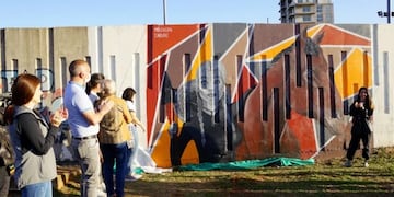Mural de Melchora Caburú en Posadas