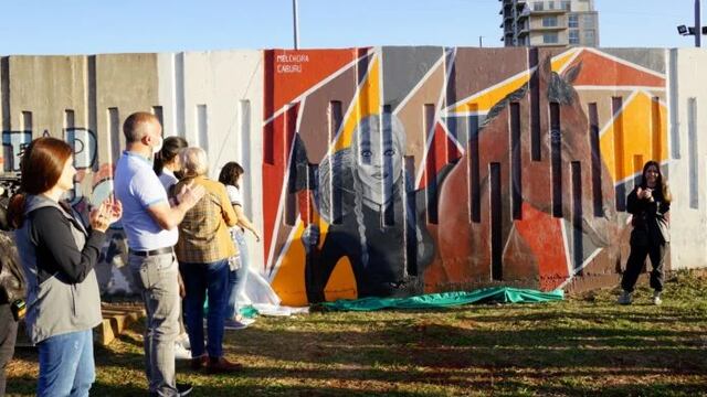 Mural de Melchora Caburú en Posadas