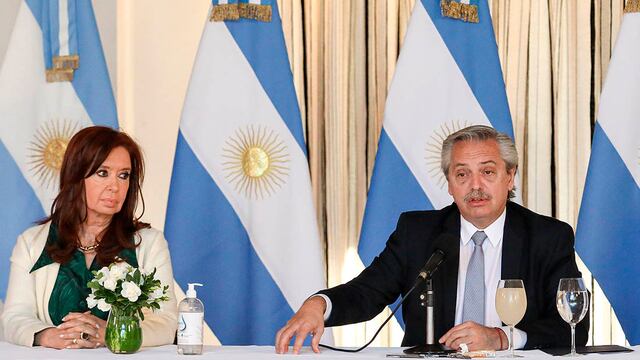 La vicepresidente Cristina Fernández y el presidente de la Nación Alberto Fernández.